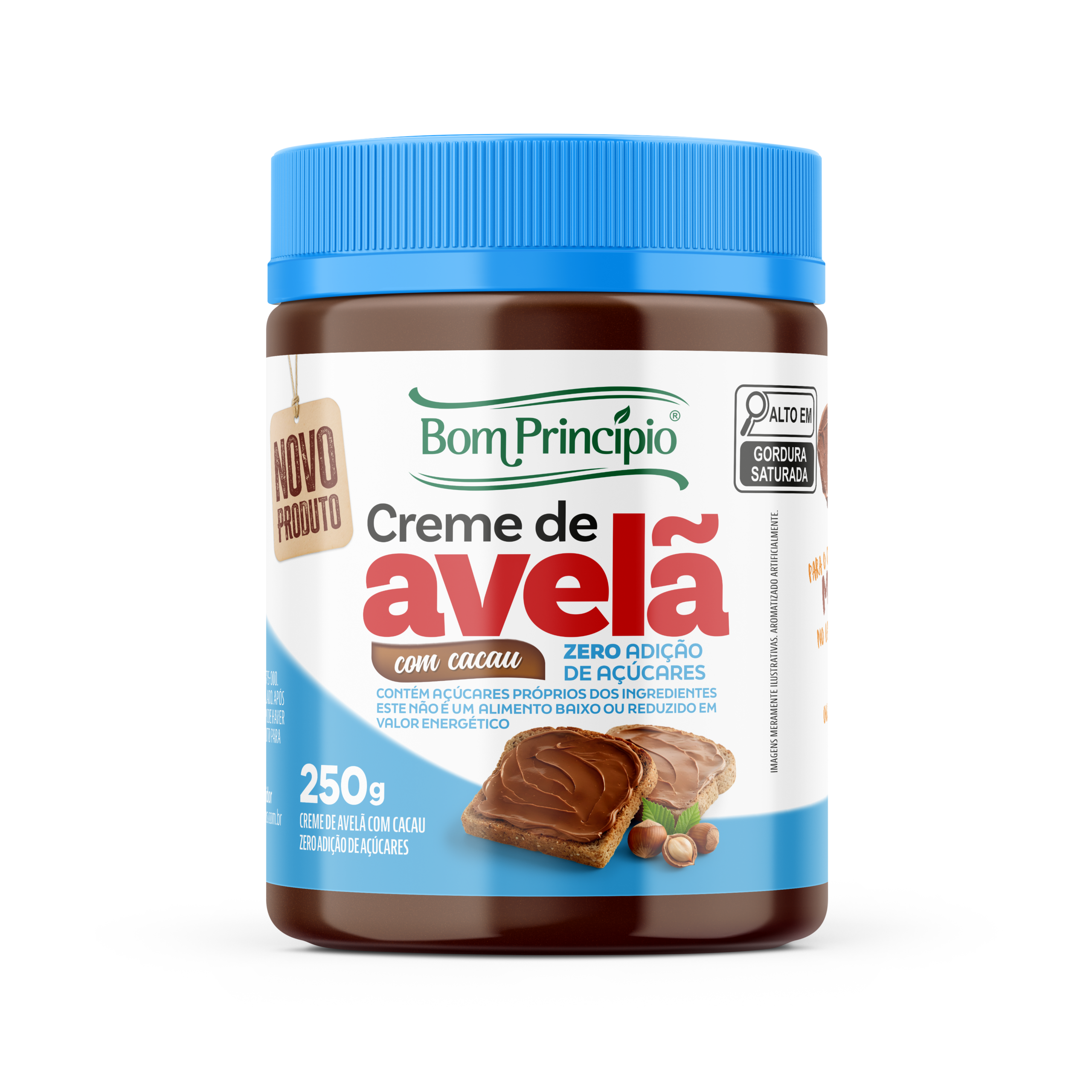 Mockup Creme de Avela Zero 250g Bom Princípio