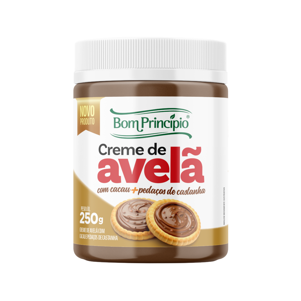 Creme de avelã + pedaços de castanhas