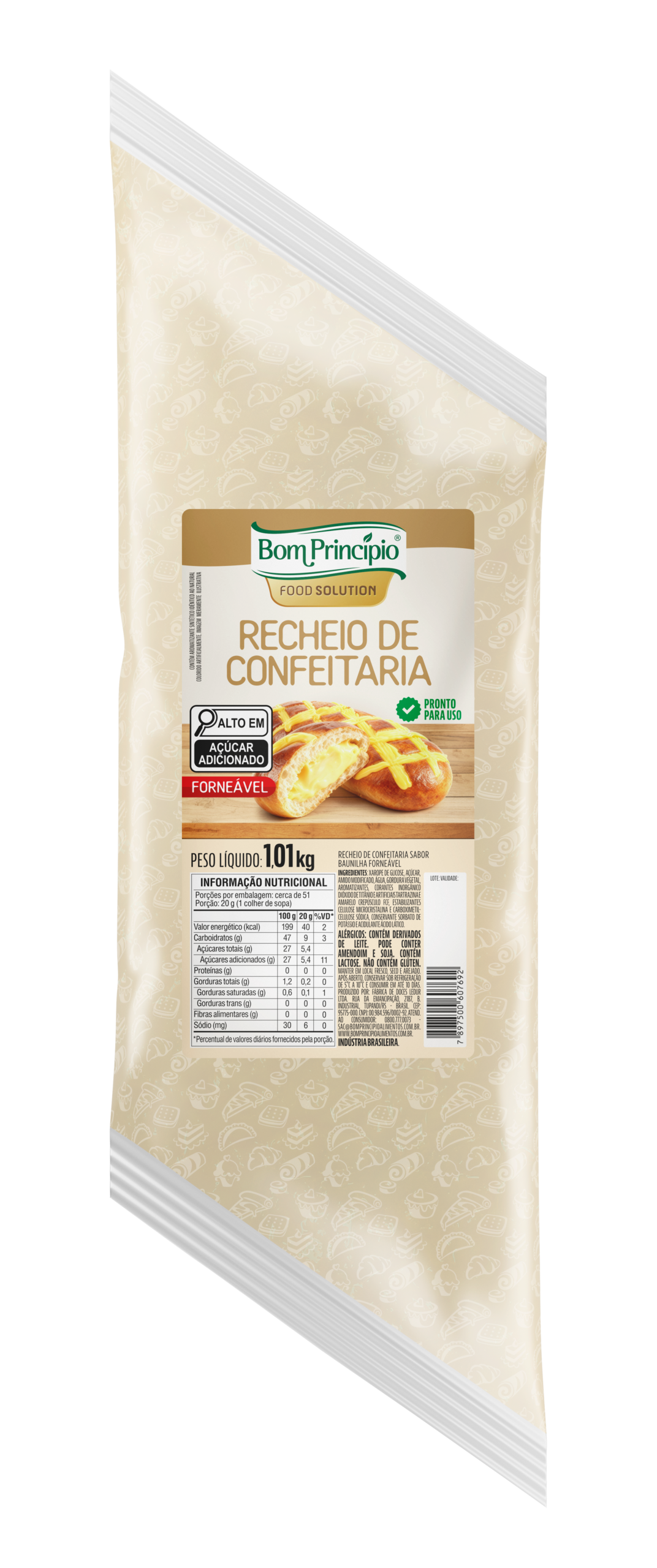 Mockup Recheio de Confeitaria sabor Baunilha Forneável 1,01kg Bom Princípio@1,25x